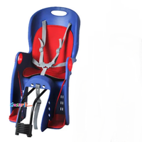 Кресло детское на велосипед синее с красным Maxi с ремнями безопасности T-831/1 Tilly